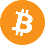 Ikona ar bitcoinu monetas