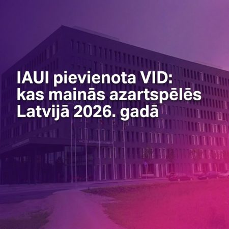 IAUI pievienota VID: kas mainās azartspēlēs Latvijā 2026. gadā