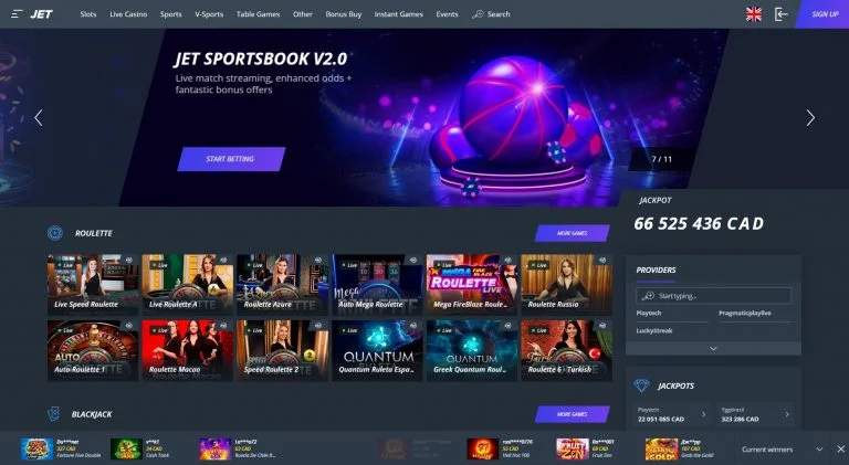 JET LIVE Kazino ekrānšāviņš 3