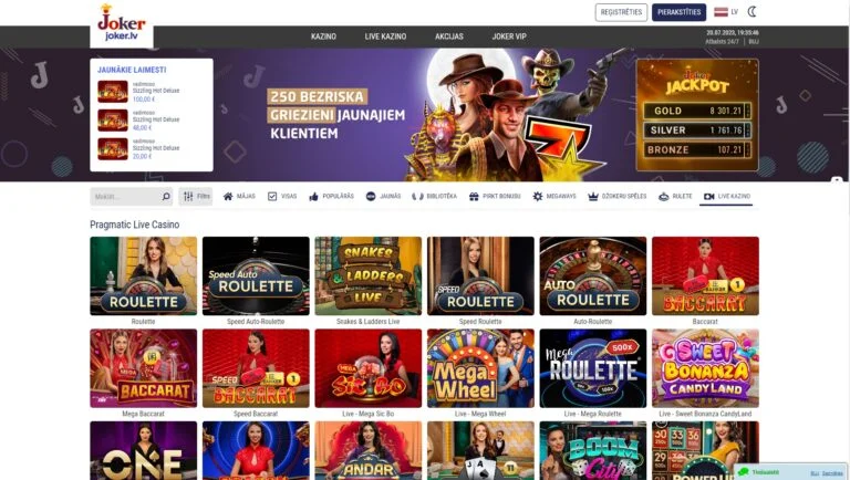 2 Joker.lv LIVE Kazino ekrānšāviņš 2