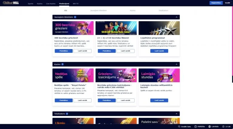 Williamhill-bonusi-ekransavins 2 Williamhill.lv Kazino akcijas un piedāvājumi 2